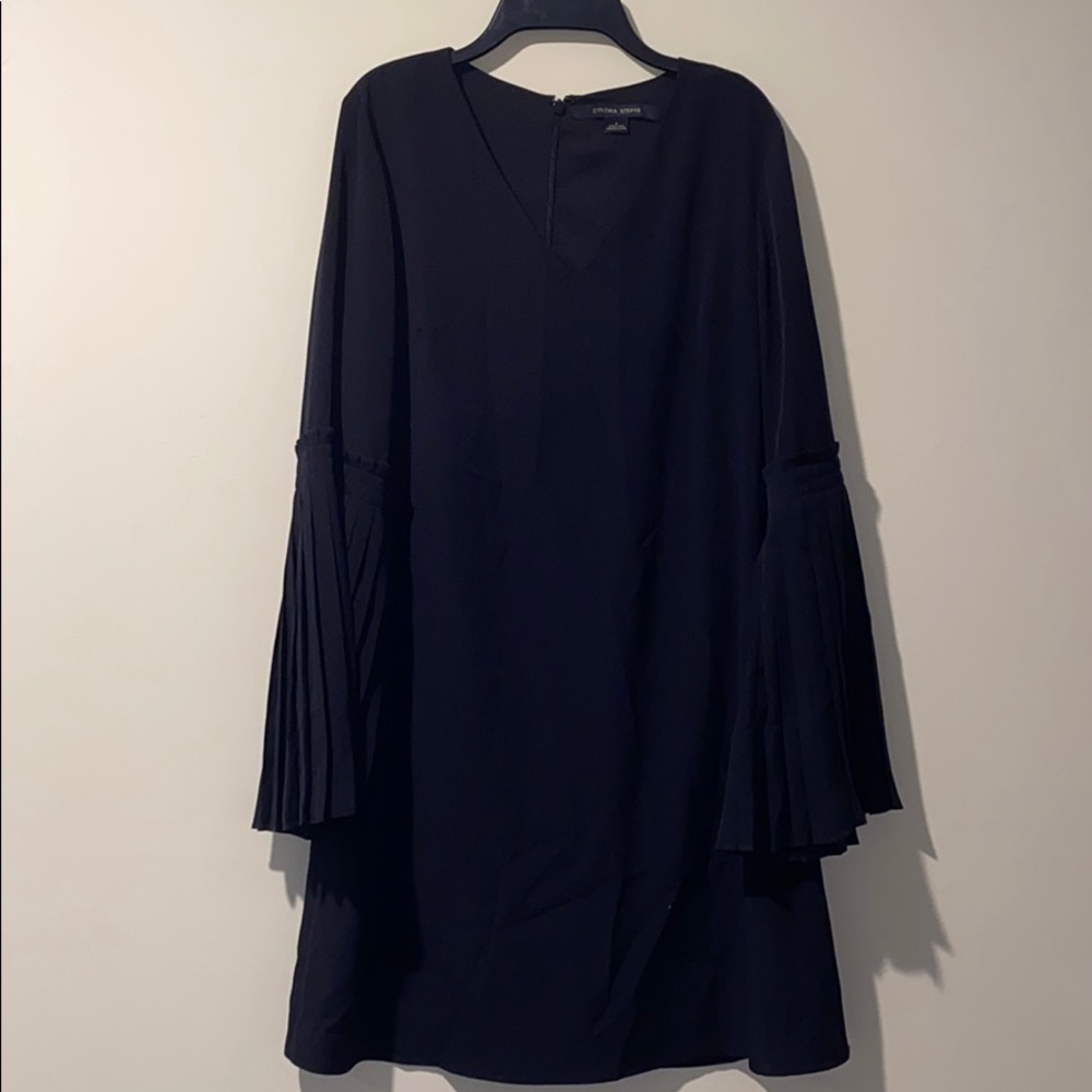 NEW Black Pleated Sleeve Dress